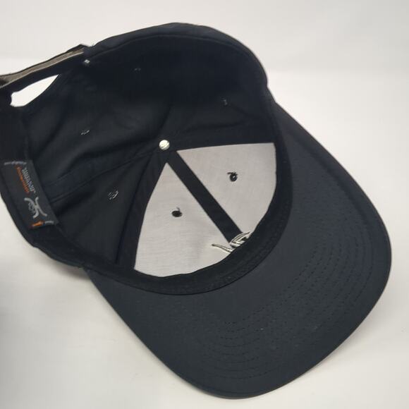 Letter H Logo Strapback Hat Black One Size Adjustable Embroidered Hooey - Picture 7 of 9